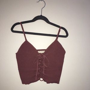 Cross tied tank top